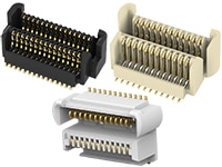 TE Amp's 0.5 mm Fine Pitch Hermaphroditic Connectors Abbildung: Zwittersteckverbinder von TE Amp mit 0,5-mm-Feinraster