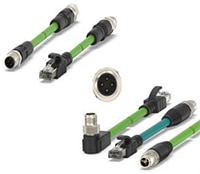TE Connectivity AMPs M12 D-Code Cordsets Image of TE Connectivity AMPs M12 D-Code Cordsets