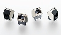 TE AMP's 45 Degree Angled RJ45 Connectors Image of TE Amp 45 Degree Angled RJ45 Connectors