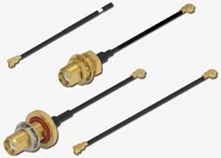 TE Connectivity Low Loss MHF4L-Type Cable Assemblies Image of TE Connectivity Low Loss MHF4L-Type Cable Assemblies