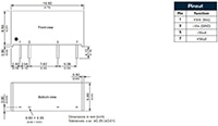 TEA 1HI Diagram - Click to Enlarge Image of TRACO Power TEA Series SIP Converters