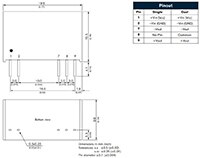 TRV 1M Diagram - Click to Enlarge Image of TRACO Power TRV 1M Series High-Isolation DC/DC Converter