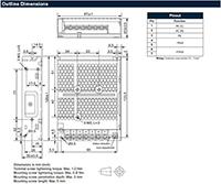 TRACO Power TXN Series Industrial Power Supplies - Dimensions TRACO Power TXN 계열 산업용 전원 공급 장치 - 치수 이미지