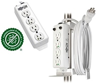 Tripp Lite's Medical-Grade Antimicrobial Power Strips Immagine delle prese multiple antimicrobiche di grado medicale di Tripp Lite