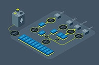 Vicor's Powerchain Diagram תמונה של דיאגרמת מערכת הינע מבית Vicor