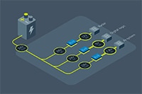 Vicor's Power Delivery for Untethered UAVs Diagram Image of Vicor's Power Delivery for Untethered UAVs Diagram