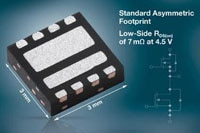 Vishay/Siliconix 30 V PowerPAIR® 3 x 3 MOSFET Image of Vishay/Siliconix's 30 V PowerPAIR® 3 x 3 MOSFET