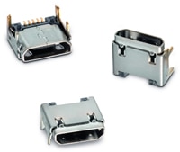 Wurth Electronics Inc.'s WR-COM Series USB Micro B Connectors Image of Würth Elektronik's WR-COM Series USB Micro B Connectors