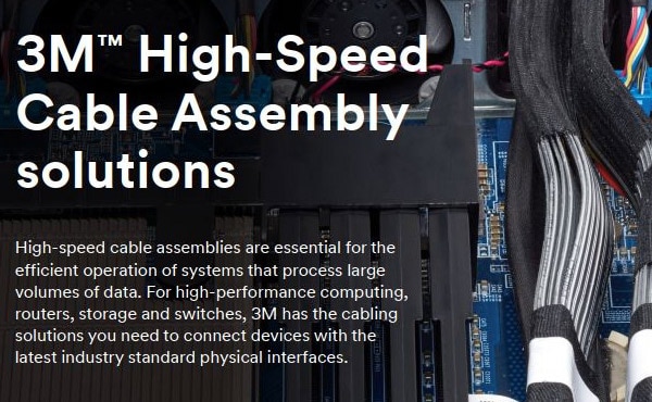 3M's High Speed Cable Assembly Image of 3M's High Speed Cable Assembly