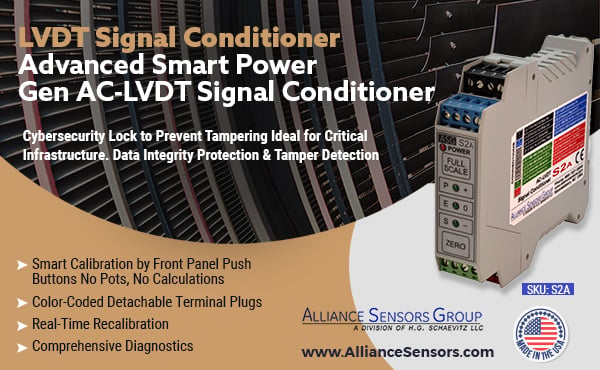 Alliance Sensors S2A - AC-LVDT Signal Conditioner Image of Alliance Sensors S2A - AC-LVDT Signal Conditioner