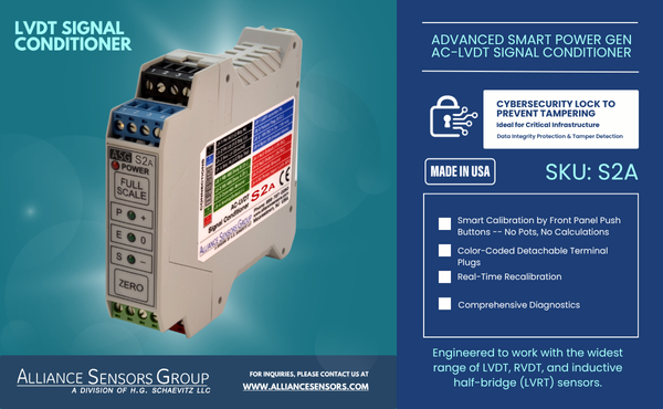 Alliance Sensors S2A - AC-LVDT Signal Conditioner Image of Alliance Sensors S2A - AC-LVDT Signal Conditioner