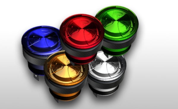 Floyd Bell's Visual Alerts - Panel-Mount LED Indicators and Combination Light/Alarms Image of Floyd Bell's Visual Alerts - Panel-Mount LED Indicators and Combination Light/Alarms