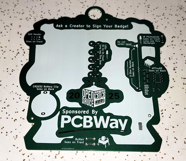 Assembling your 2025 Open Sauce Badge Assembling your 2025 Open Sauce Badge