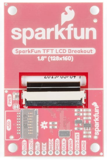 TFT LCD Breakout 1.8in 128x160 Hookup Guide Image of TFT LCD Breakout 1.8in 128x160 Hookup Guide
