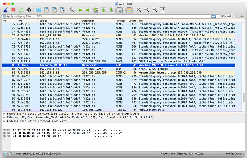 WireShark Wireless Data Capture