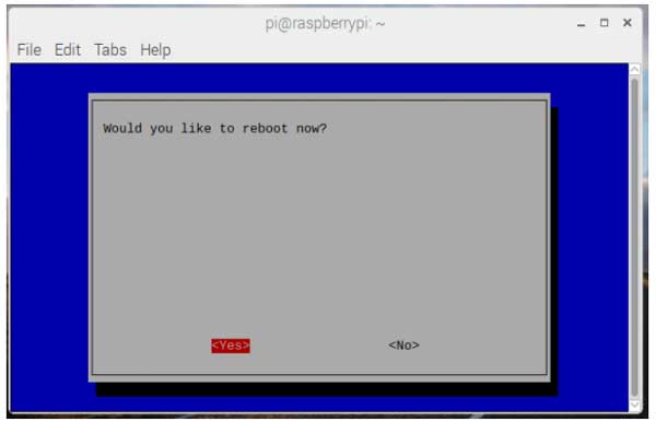Reboot the Pi at this point Reboot the Pi at this point