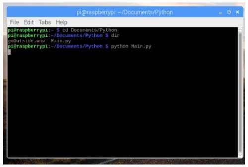 Running Program via Terminal Running Program via Terminal