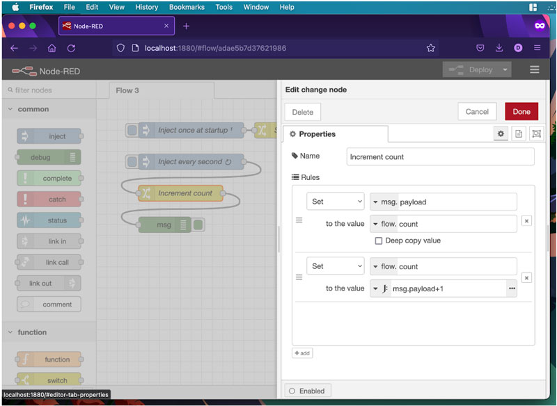 Use Variables in Node-RED Image of Use Variables in Node-RED