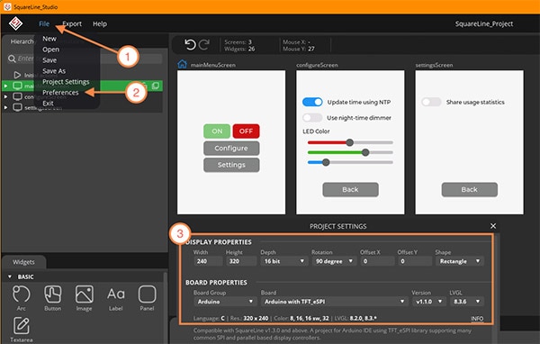 How To Deploy a Squareline Studio UI Design on an Arduino How To Deploy a Squareline Studio UI Design on an Arduino