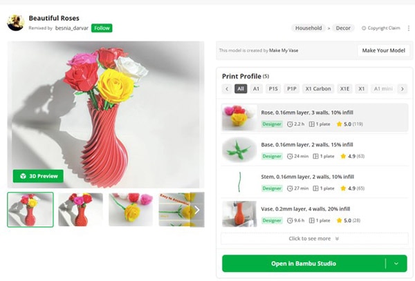 DIY 3D Printed Flowers & Vase for Valentine’s DIY 3D Printed Flowers & Vase for Valentine’s