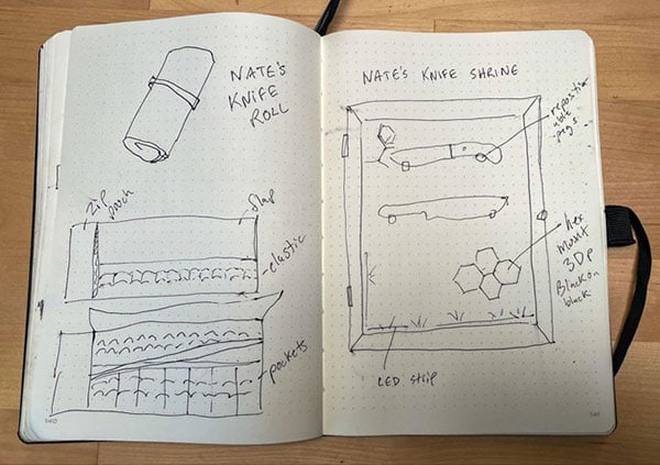 Smart Knife Display - YouTube Makers Secret Santa 2025 Image of Smart Knife Display - YouTube Makers Secret Santa 2025