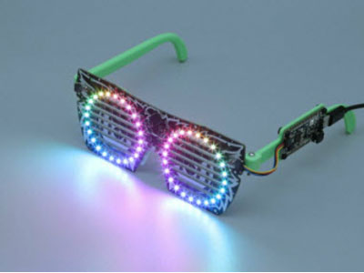3D Printed Frame for Adafruit IS31FL3741 LED Glasses