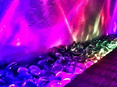 Dotstar LED and Glass Pebble Floor