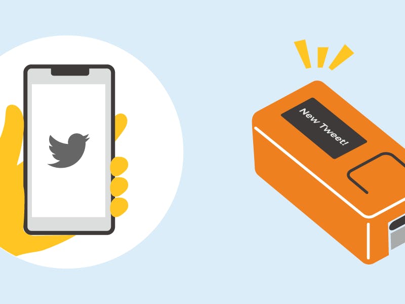 Display a message on the M5StickC screen when tweet