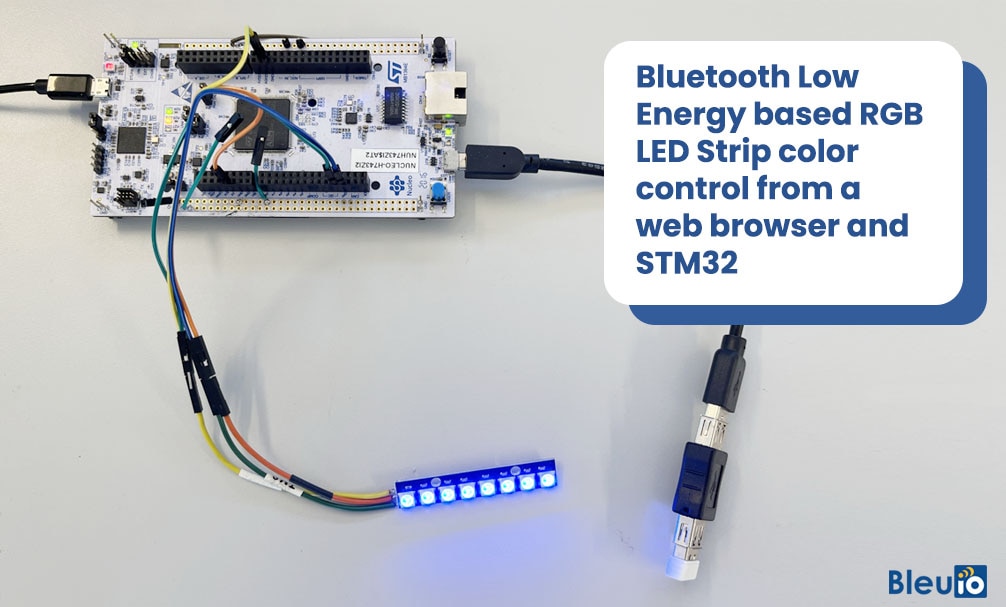 Bluetooth Low Energy-based RGB LED Strip Color Control From a Web Browse