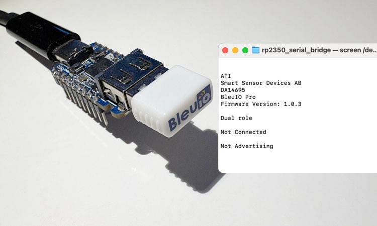 Using BleuIO with RP2350A Mini Based On Raspberry Pi RP2350A