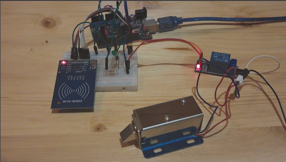 Build Arduino RFID Door Lock With Visual Programming (Visuino + MFRC522)