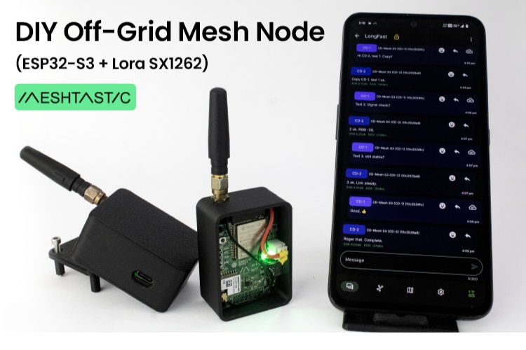 Mesh-your world: Off-Grid Mesh Network with ESP32 & LoRa