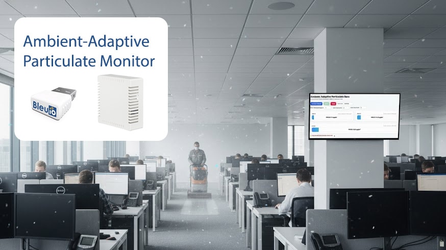 Ambient-Adaptive BLE Particulate Monitor (PM1.0 / PM2.5 / PM10)