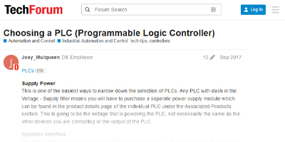 Image of Related Content Card: Choosing a PLC (Programmable Logic Controller)