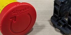 Image of the Schneider Harmony XB5AS8444 emergency stop pushbutton.