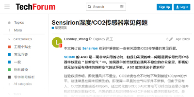 Image of Related Content Card: Sensirion Humidity/CO2 Sensors FAQ
