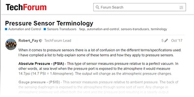 Image of Pressure Sensor Terminology