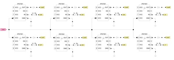 Image of Individual control of IPS6031 high side driver