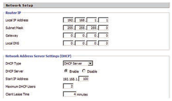 Image of router network configuration