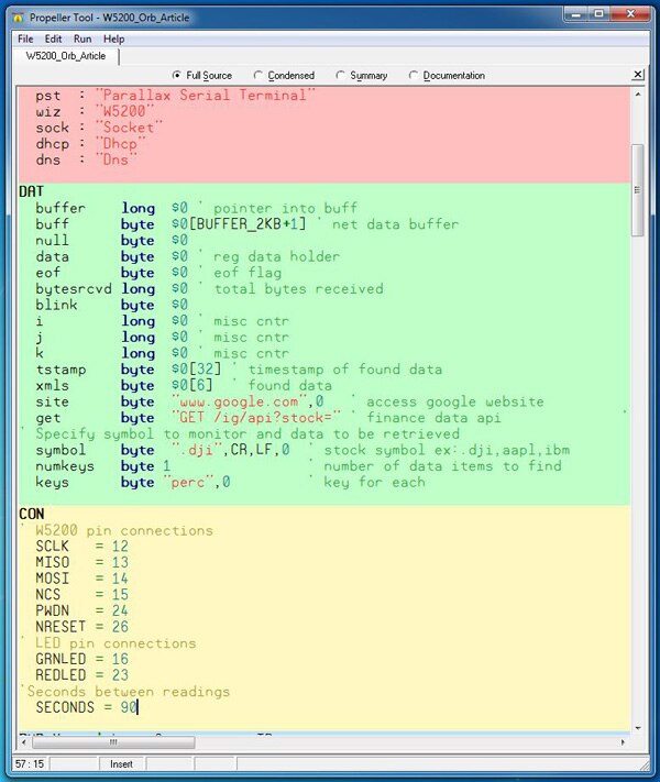 Image of Ethernet Orb application prologue