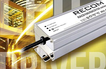 Image of RACD100/150 series LED driver from RECOM Lighting