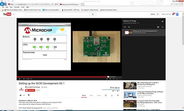 Image of Microchip Technology demo web page and board