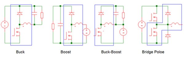 Image of four basic power switching circuits