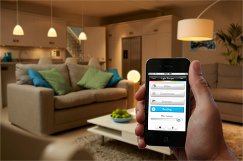 Image of Philips Hue web-enabled LED home lighting system