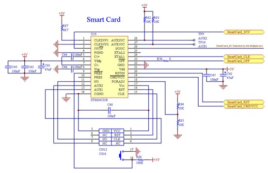 Image of smartcard interface hardware connection