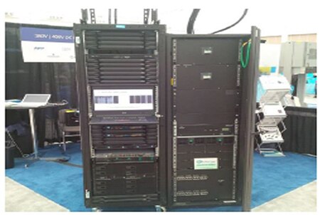 Image of power components used to demonstrate a functional 400 VDC power system