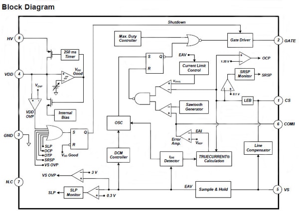 Image of Fairchild FL7733A PSR flyback LED driver