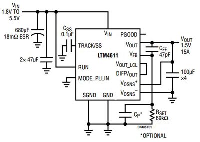Image of Linear’s µModule regulator LTM4611