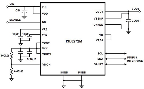 Diagram of Intersil ISL8272M