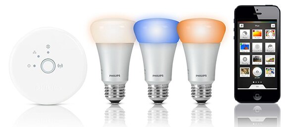 The Philips Hue is a 360- to 600-lumen smart bulb offering 'millions' of colors. 